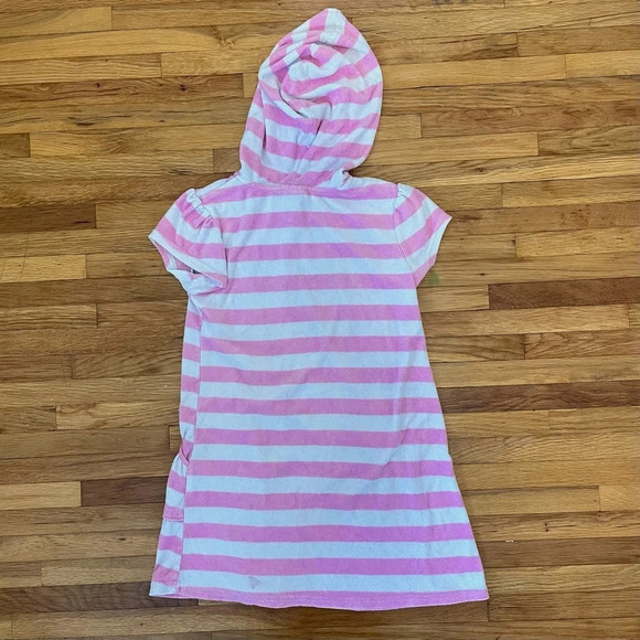 4/$25 St. Eve Girls Terry Cloth Pink Striped Full Zip Coverup Dress Size 10/12 - Picture 2 of 9